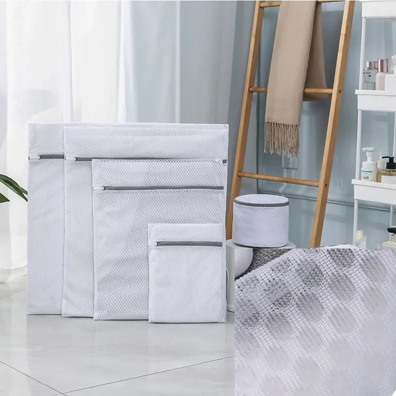 Durable Mesh Laundry Bags 5Pcs - Honeycomb Wash Organizer