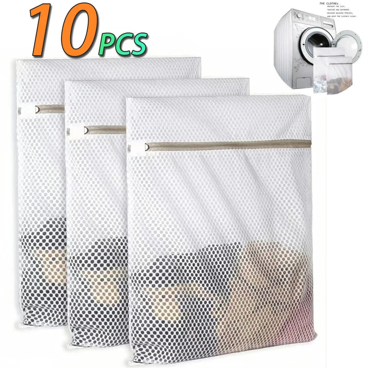 Honeycomb Mesh Laundry Bags for Delicates - Durable & Reusable