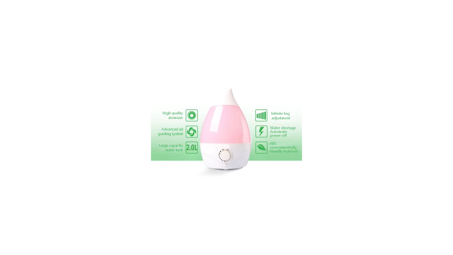 2L/3L LED Humidifier Ultrasonic Quiet Mist for Home & Office